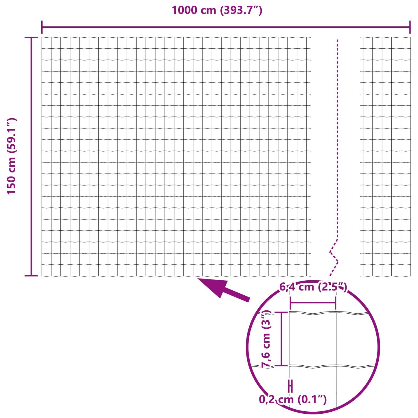 Tuinafscheiding Set Set Van 2 Groen Metaal 10 X 1,5 M Duurzaam