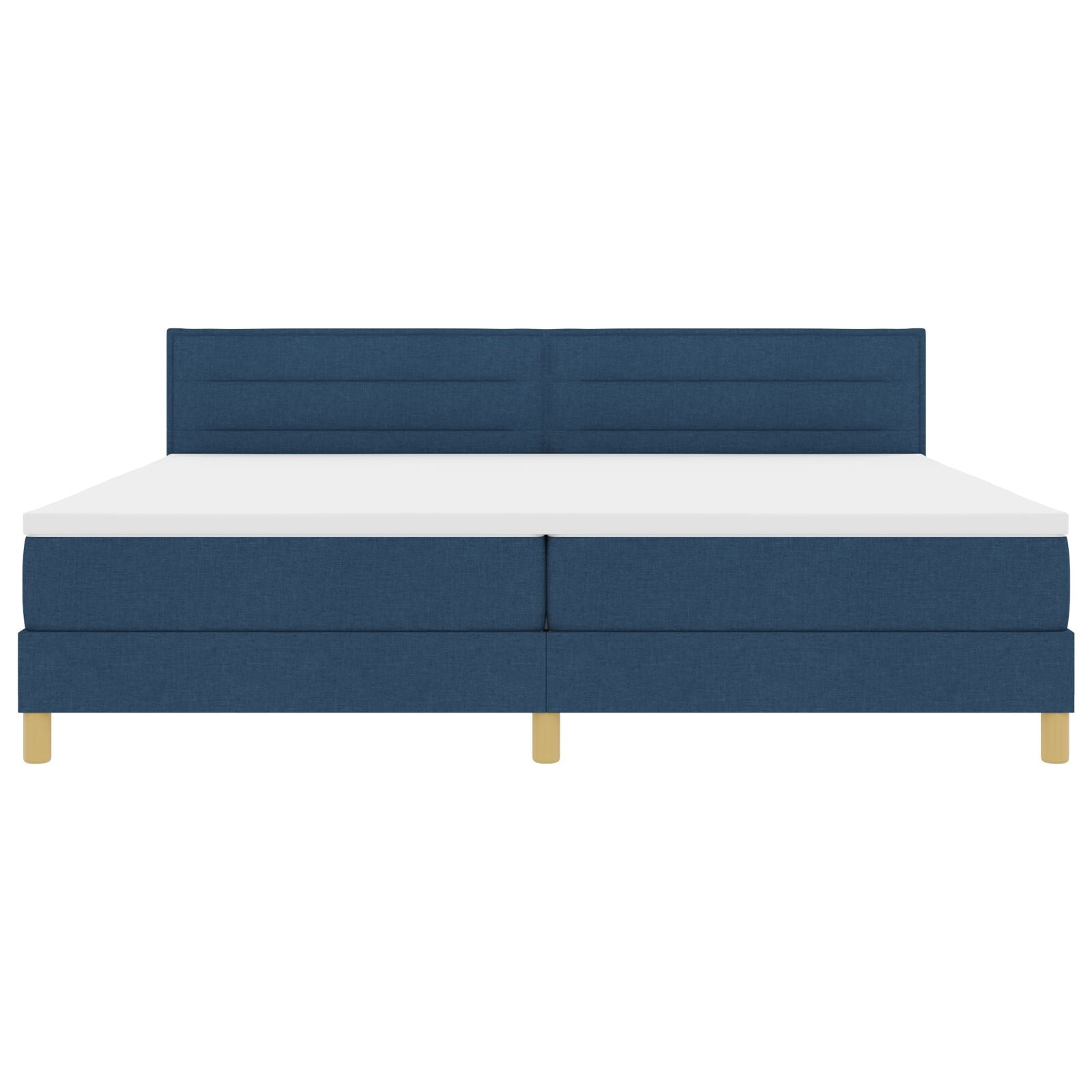 Boxspring Bed Met Matras Stof Blauw 200 x 200 cm Lijn ontwerp