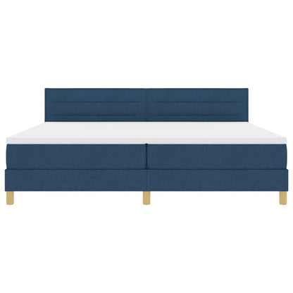 Boxspring Bed Met Matras Stof Blauw 200 x 200 cm Lijn ontwerp