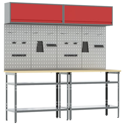 8-Delige Werkbank Set - Grijs Staal