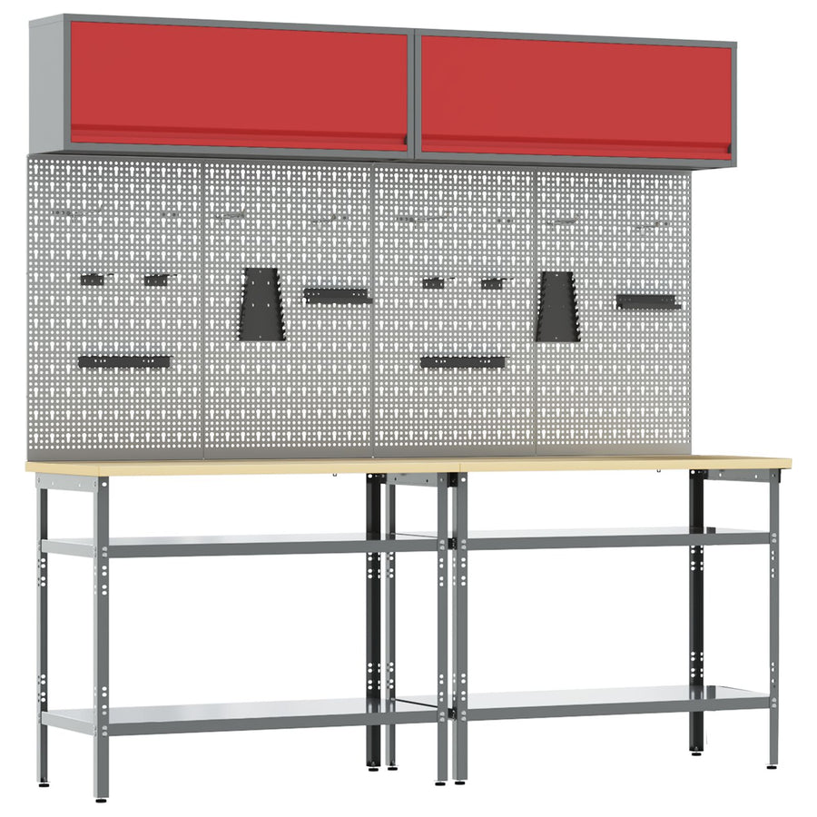 8-Delige Werkbank Set - Grijs Staal