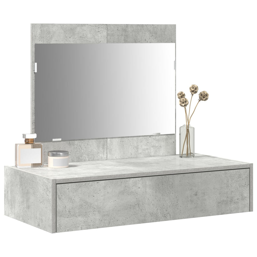 Wandkaptafel 83 x 40 x 70 cm Betonnen Grijs zonder LED