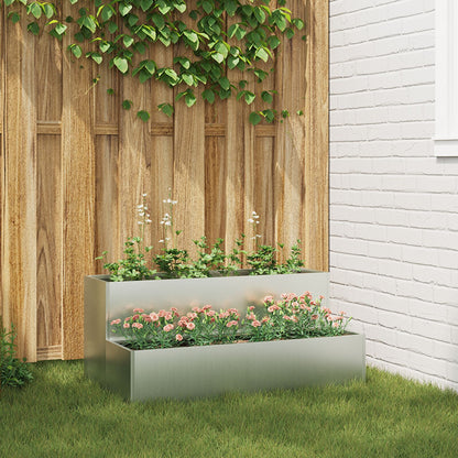 2-Laags Tuinplantenbak, , Gemaakt Van 100 x 60 x 45 cm Verzinkt staal