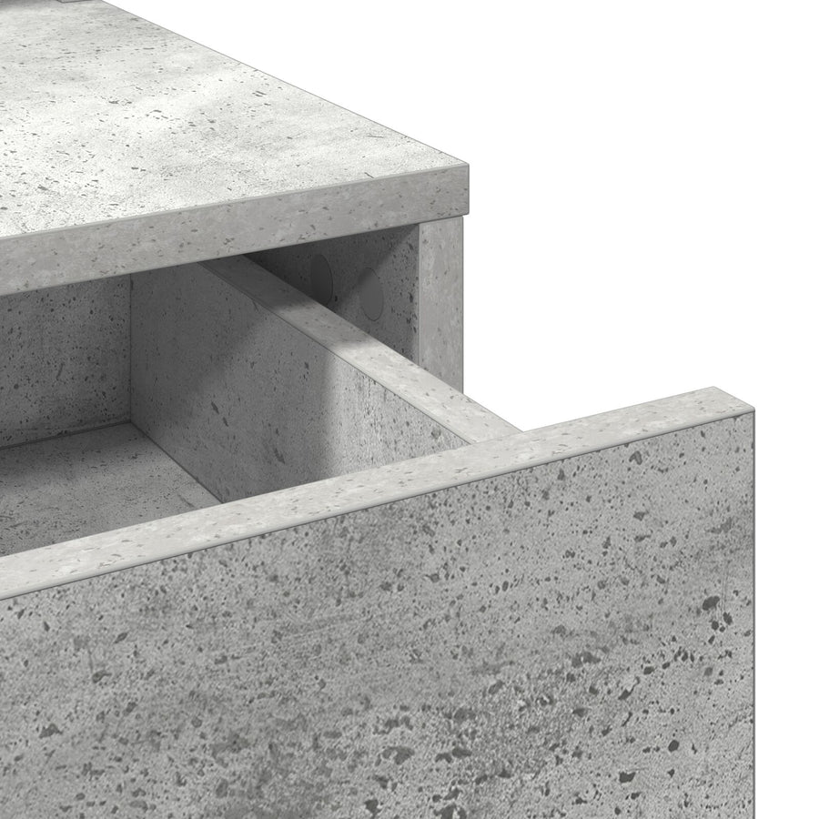 Kaptafel Met Lades Betonnen Grijs 100 x 41 x 140 cm Beton grijs