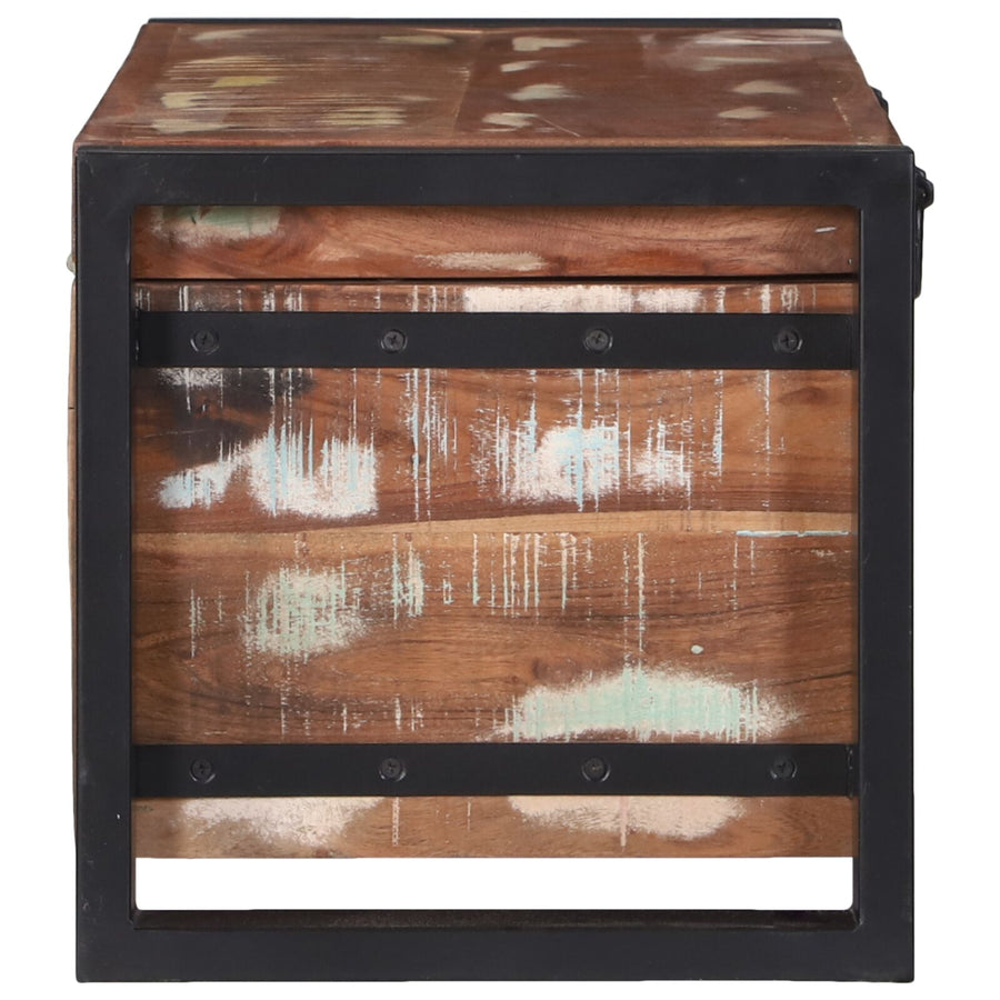 Opbergkisten 80X30X30Cm En Metaal 80 x 30 x 30 cm Massief gerecycled hout