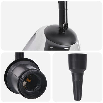 Plafondlampen Met Verstelbare Glazen Kap Anthraciet E27 1