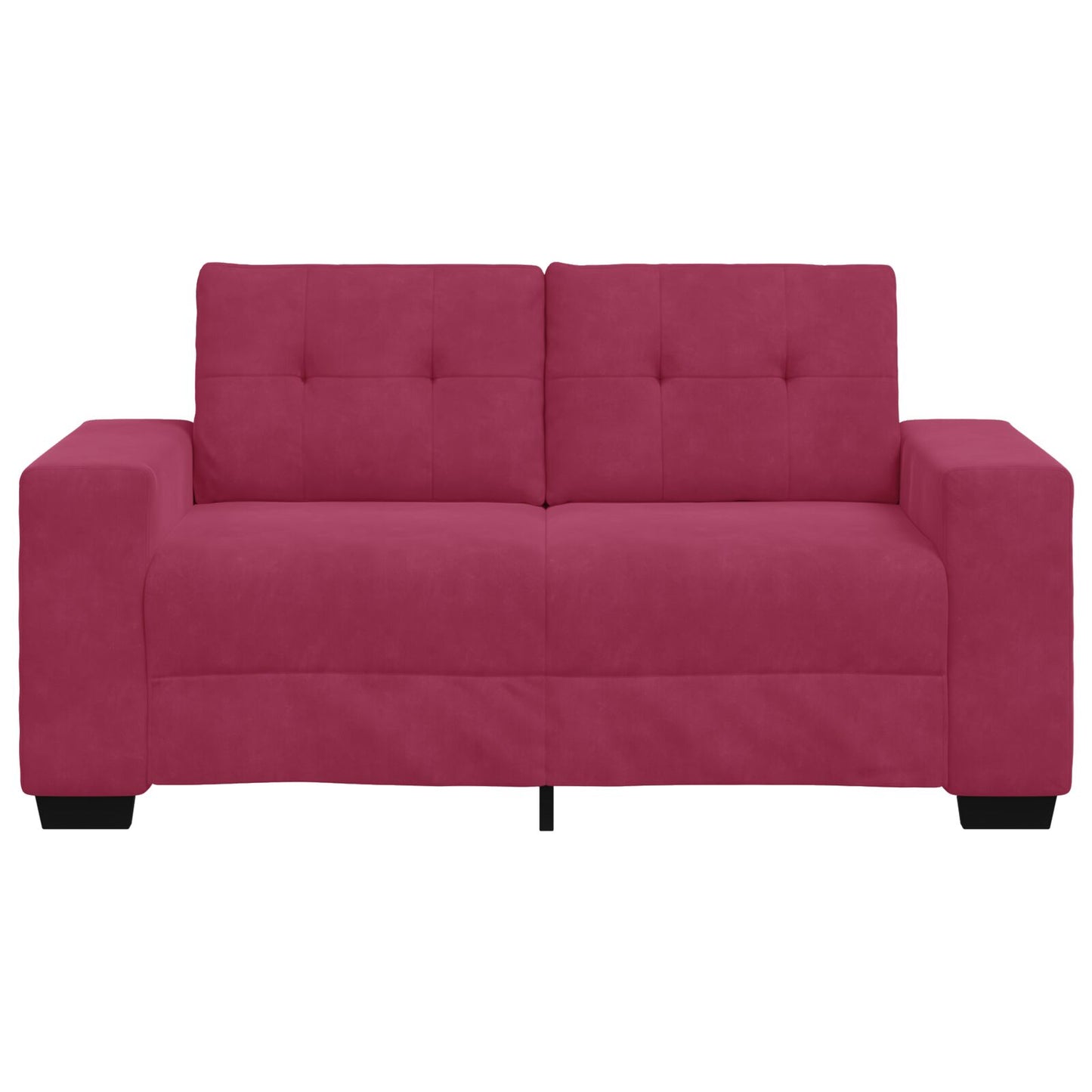 Loveseat Bank Fluweel Fluwelen Wijnrood 120 cm