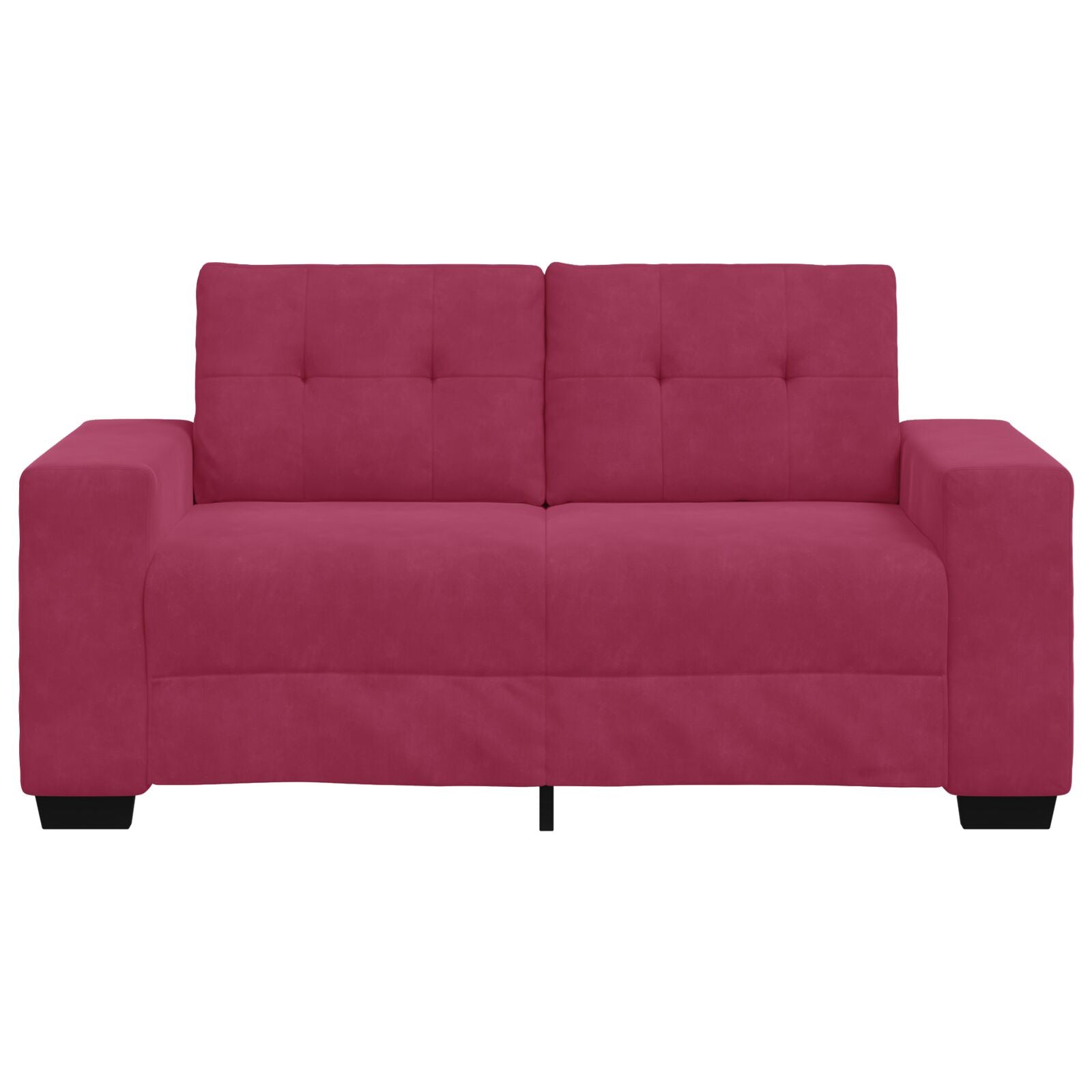 Loveseat Bank Fluweel Fluwelen Wijnrood 120 cm