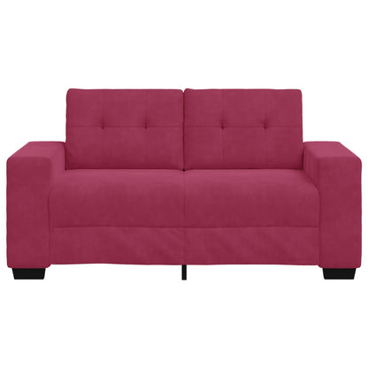 Loveseat Bank Fluweel Fluwelen Wijnrood 120 cm