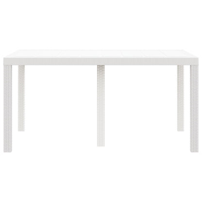 Buitentafel Polypropyleen Middelgroot Duurzaam Tuintafel Wit 1,5 m