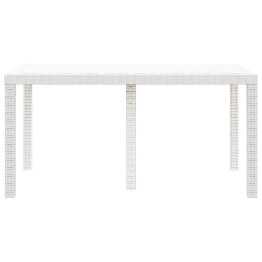 Buitentafel Polypropyleen Middelgroot Duurzaam Tuintafel Wit 1,5 m