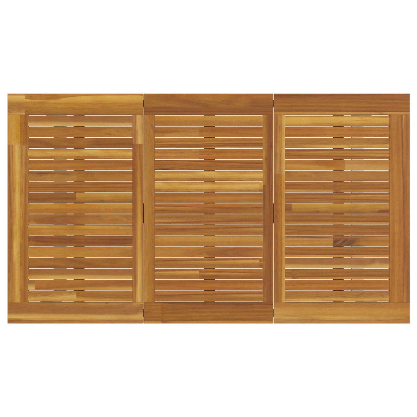 Buiten Eettafel Staal & Massief Acaciahout 140 x 80 x 75 cm Cool overhangend ontwerp