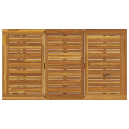 Buiten Eettafel Staal & Massief Acaciahout 140 x 80 x 75 cm Cool overhangend ontwerp