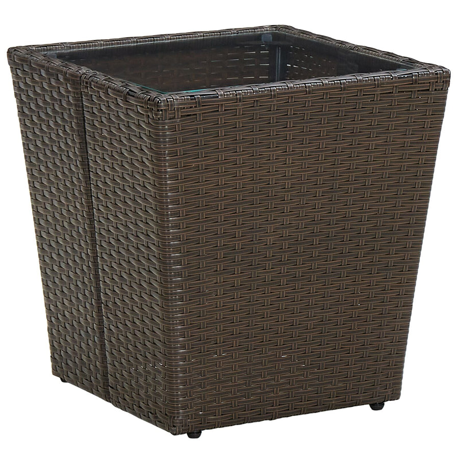 3-Delige Tuin Bistroset Met Kussens Bruin Poly Rattan