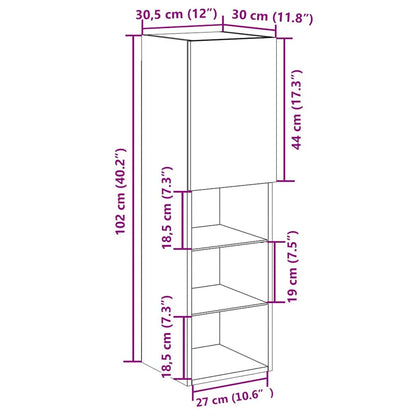 Led Tv-Kast 30,5X30X102 Cm Bewerkt Hout