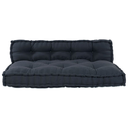 Pallet Sofa Kussen Met Rugleuning - Tafstof Anthraciet 2x kussen