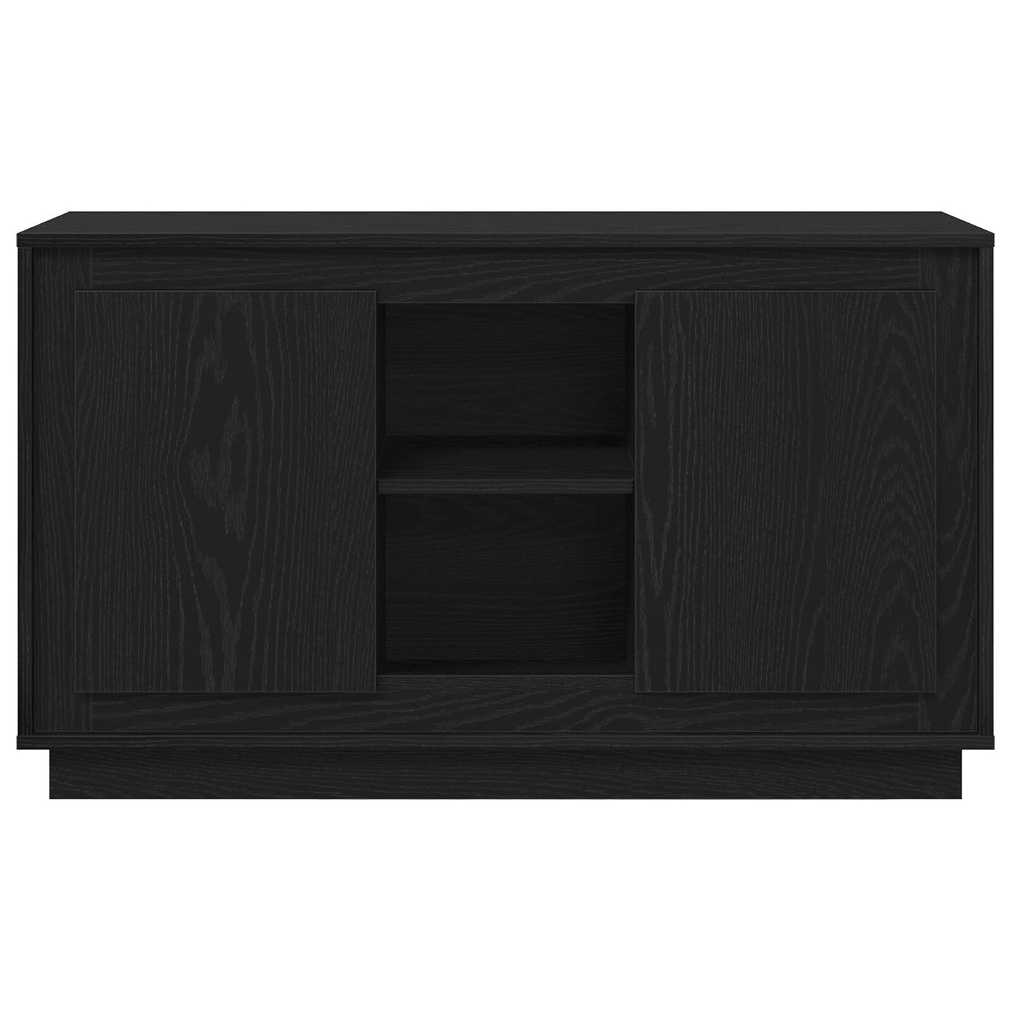 Zijtafel Zwart Eiken 102X35X60 Cm Bewerkt Hout