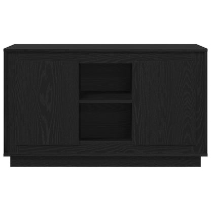 Zijtafel Zwart Eiken 102X35X60 Cm Bewerkt Hout