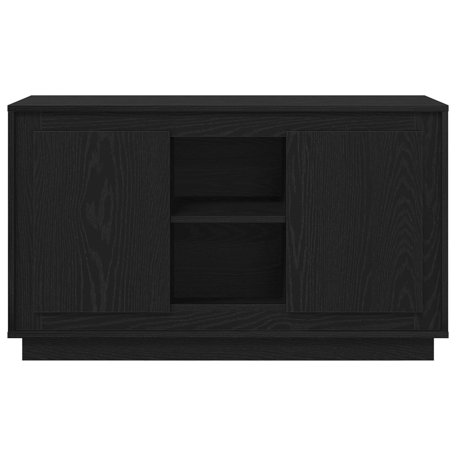 Zijtafel Zwart Eiken 102X35X60 Cm Bewerkt Hout
