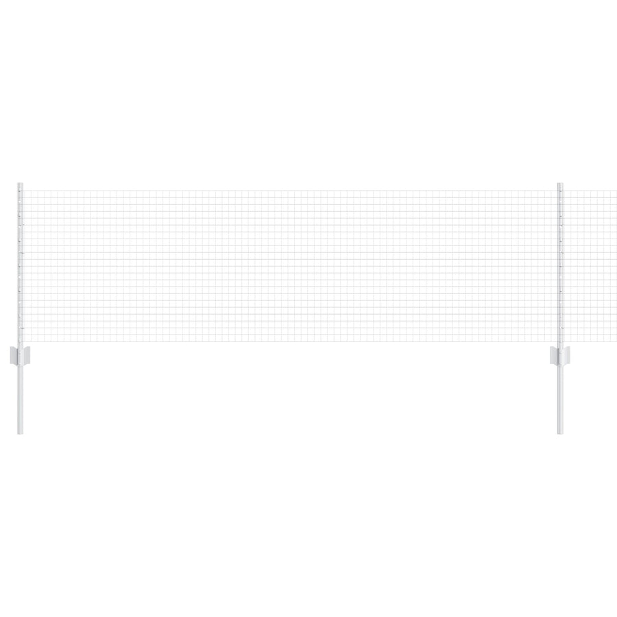 Gegalvaniseerd Draadhek Met 10 U-Palen Zilver 0,6X25 M Staal
