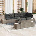 Garden Bench Set with Storage Grey Polyrattan