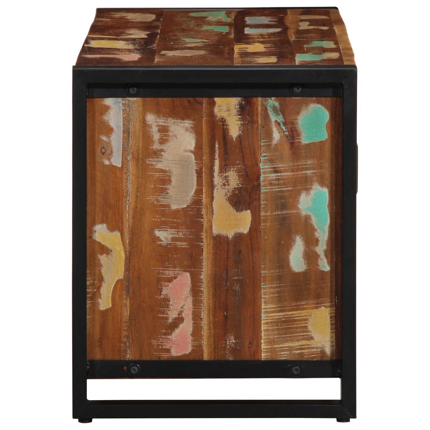 Schoenbank Meerkleurig 100X40X50 Cm Massief Gerecycled Hout