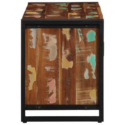 Schoenbank Meerkleurig 100X40X50 Cm Massief Gerecycled Hout