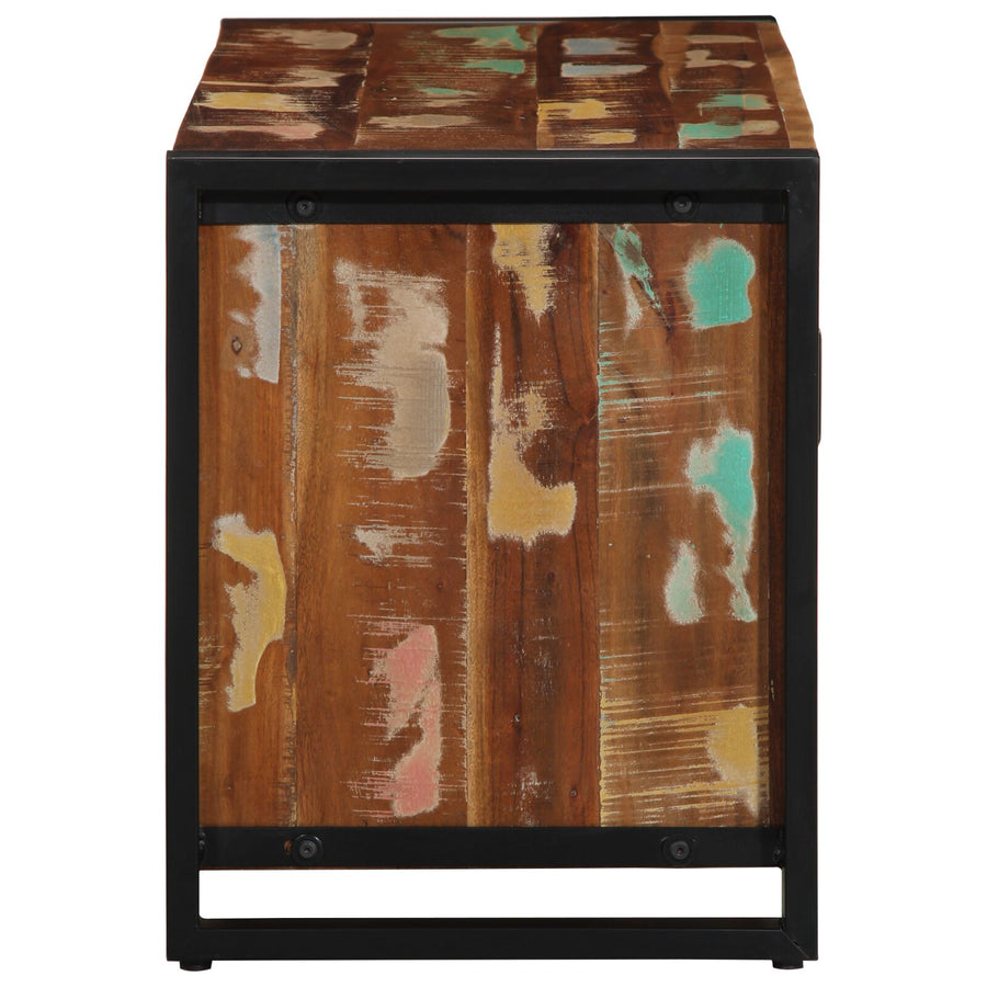 Schoenbank Meerkleurig 100X40X50 Cm Massief Gerecycled Hout