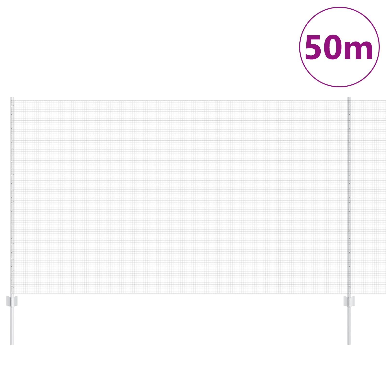 Gelast Draadhek Met 44 U Palen Zilver 1.4X50 M Staal