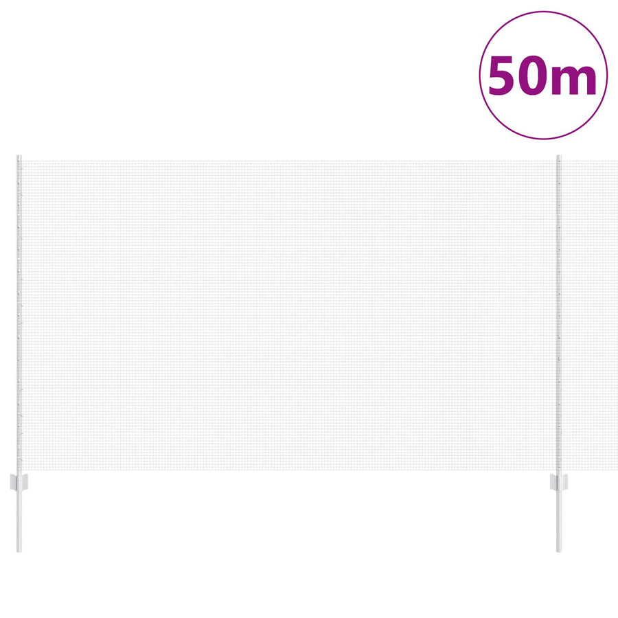 Gelast Draadhek Met 44 U Palen Zilver 1.4X50 M Staal