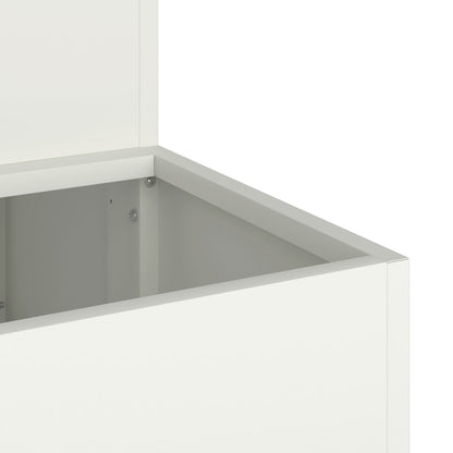 Tuin Planter 2-Tiering Te Staal 100 x 60 x 45 cm Wit
