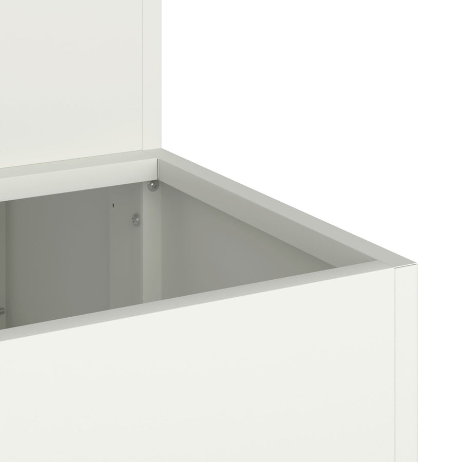 Tuin Planter 2-Tiering Te Staal 100 x 60 x 45 cm Wit