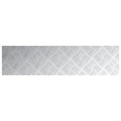 Aluminium Checkerplaten 4 Stuks Anti-Slip 100X25 Cm 100 x 25 x 0.3 cm Rechthoekig