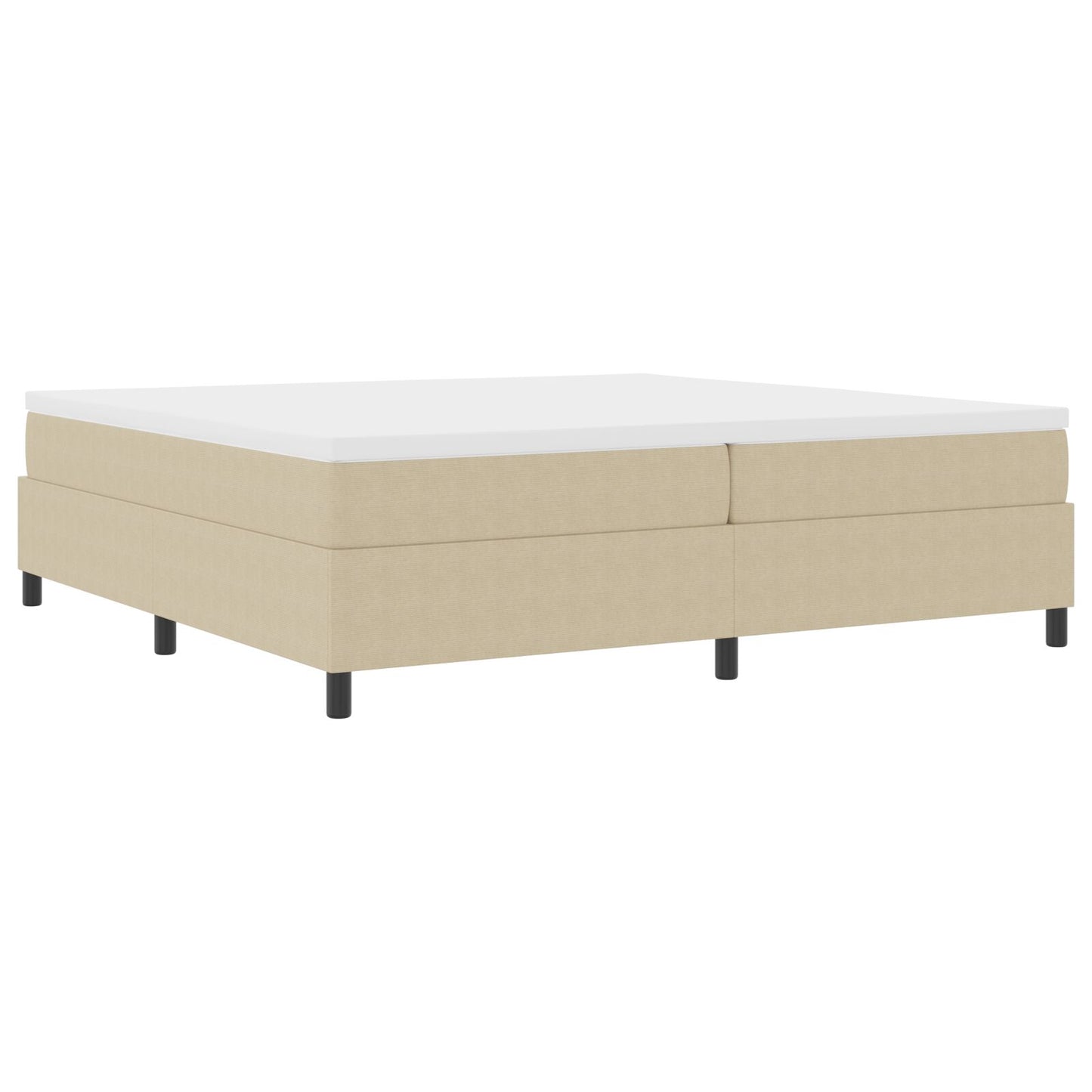 Boxspring Bed Katoenen Stof Lichtgroen grijs 200 x 200 cm