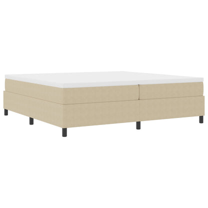 Boxspring Bed Katoenen Stof Lichtgroen grijs 200 x 200 cm