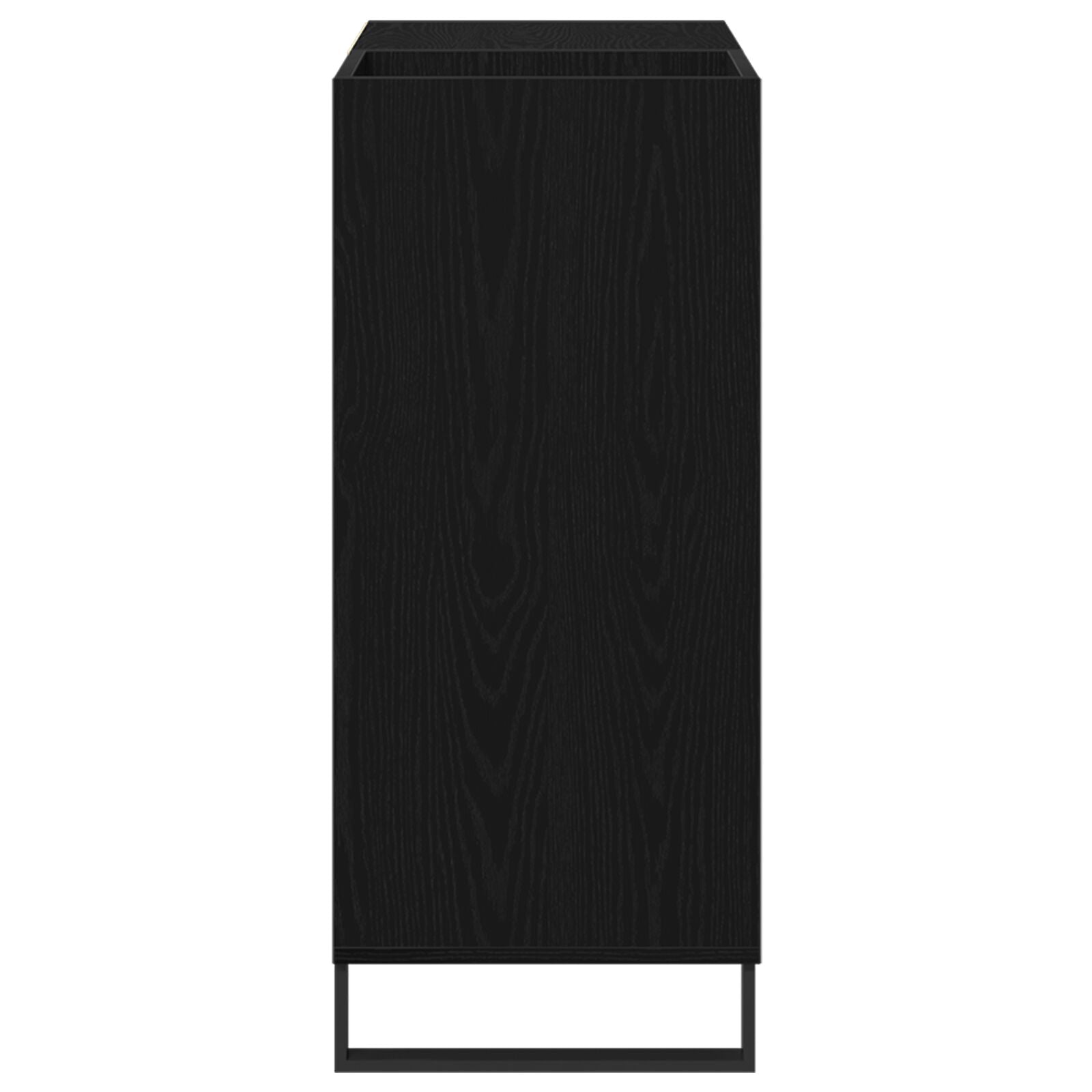 Recordkast 84.5X38X90 Cm Geconstrueerd Hout Zwart eiken