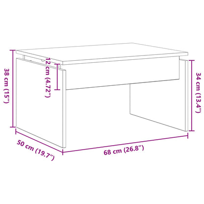 Salontafel Zwart Eiken 68X38X50 Cm Samengesteld Hout