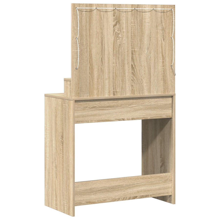 Kaptafel Met Led-Verlichting In 79 x 41 x 135 cm Sonoma eiken