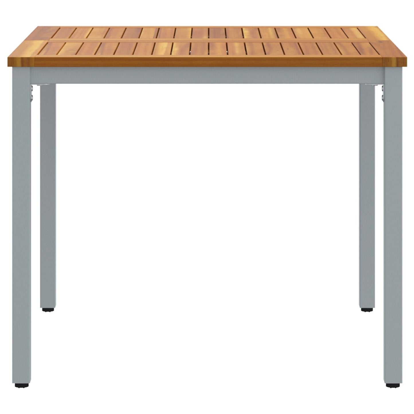 Tuin Tafel Van Massief Acaciahout En Metaal 90 x 90 x 75 cm Natuurlijk en grijs