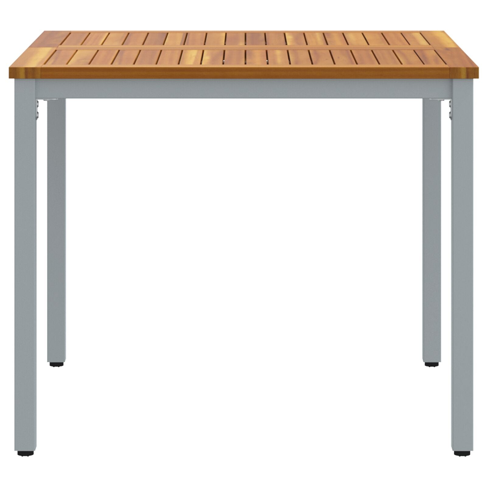 Tuin Tafel Van Massief Acaciahout En Metaal 90 x 90 x 75 cm Natuurlijk en grijs