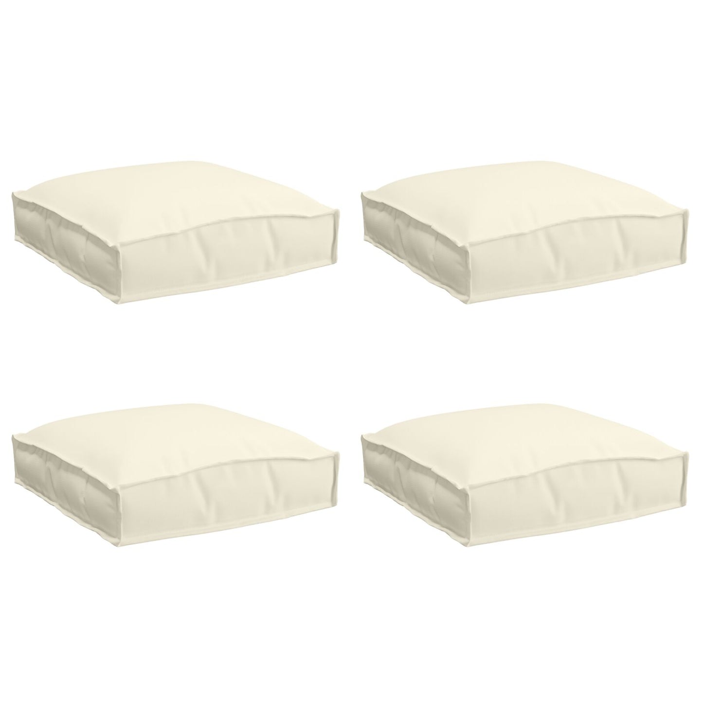 Palletkussens Voor Zitplaatsen 4 Stuks 40X40X8 Cm Oxford Stof Crème