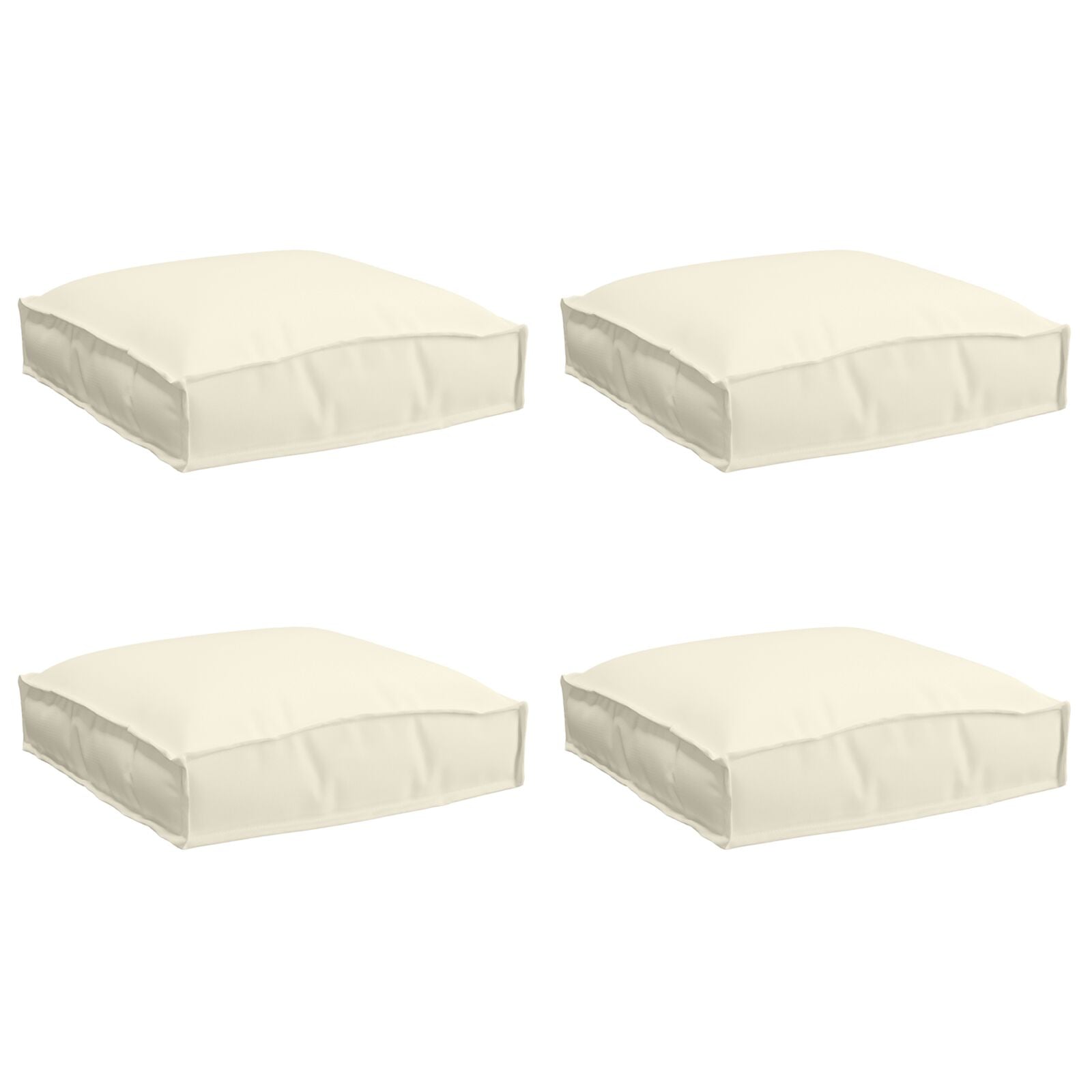 Palletkussens Voor Zitplaatsen 4 Stuks 40X40X8 Cm Oxford Stof Crème