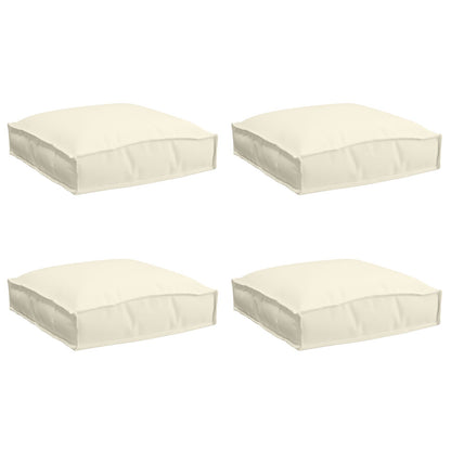 Palletkussens Voor Zitplaatsen 4 Stuks 40X40X8 Cm Oxford Stof Crème