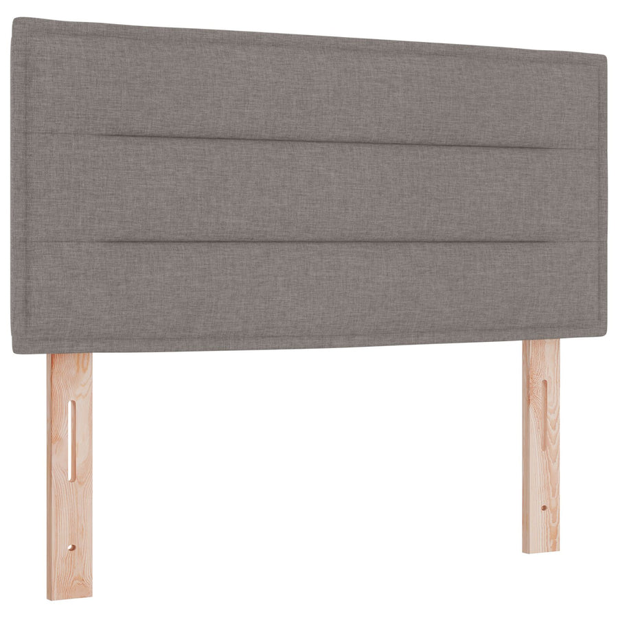 Boxspring Bed Met Matras Stof Taupe 80 x 200 cm Lijnen ontwerp