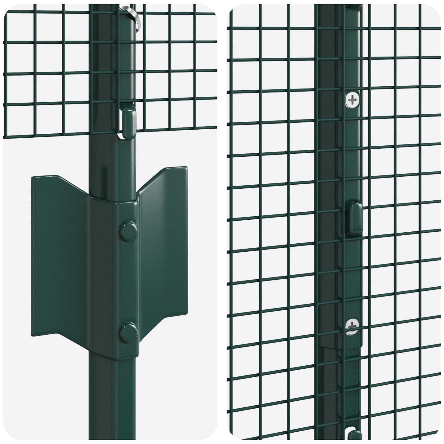 Gelast Draadhek Met 22 U Palen Groen 1.2X50 M Staal