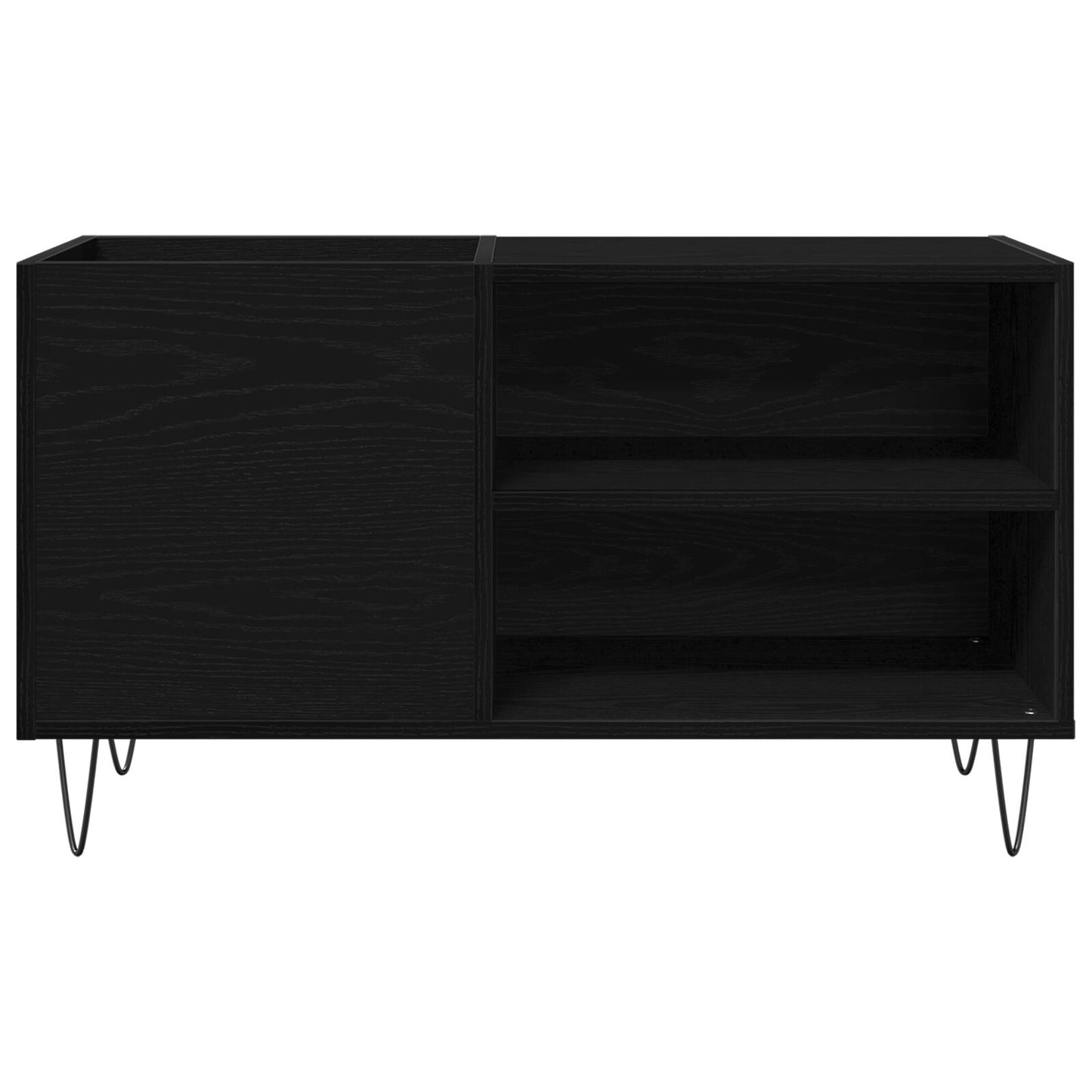 Recordkast Zwart Eiken 84,5X38X48 Cm Hout