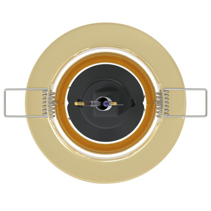 Ingebouwde Spots 24 Stuks Ronde Gu10 Ø90 Mm Staal Goud
