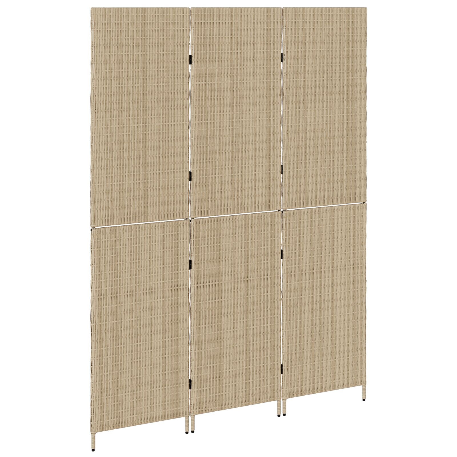 Kamerscherm Hout Groot Opvouwbaar Kamerscherm 180 cm Beige 3 panelen