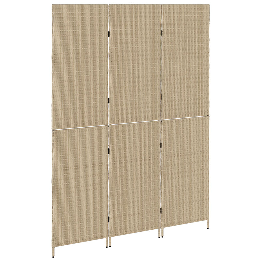 Kamerscherm Hout Groot Opvouwbaar Kamerscherm 180 cm Beige 3 panelen