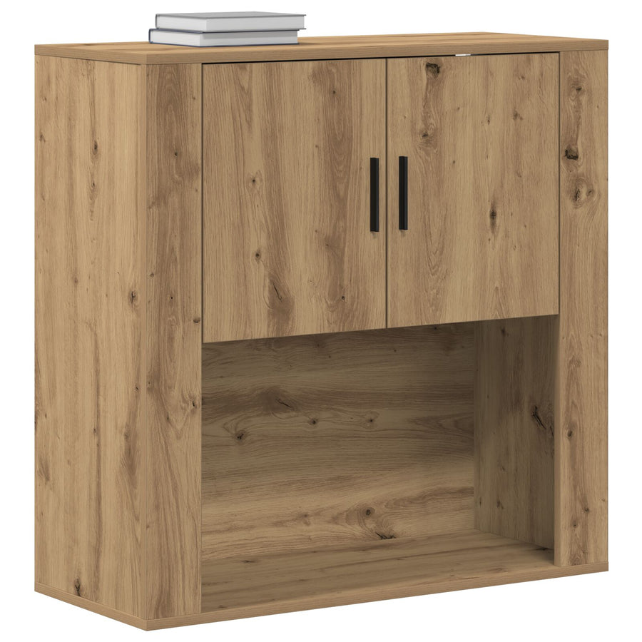 Wandkast 80X33X80 Cm Spaanplaat Artisan eiken